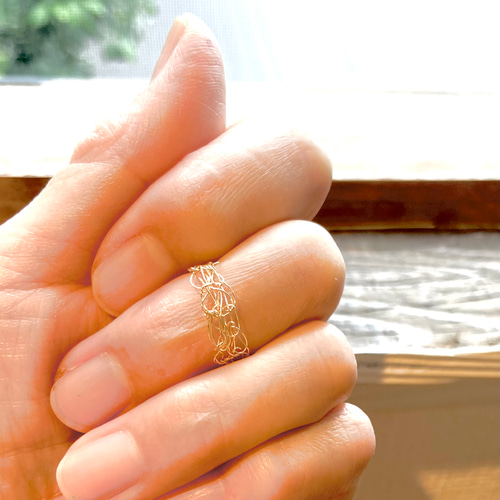 鎖&細編みリング /k14gfリング 指輪・リング mayumi rings 通販