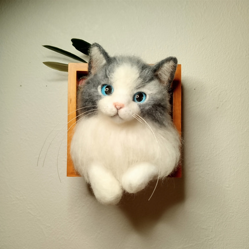 ほっこり♡猫の見える窓】ラグドールver.【羊毛フェルト】【猫