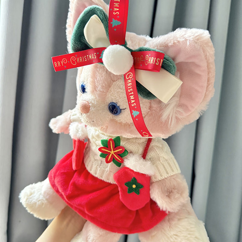 リーナ・ベル用 Mサイズ ぬいぐるみ着せ替え服クリスマス4点セット