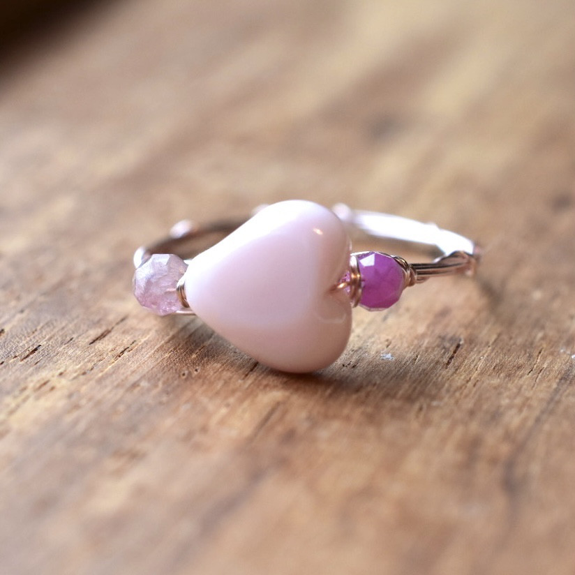 K18 ミス珊瑚 バラ ピアス 【約12mm ピンク ～ホワイト ピンク