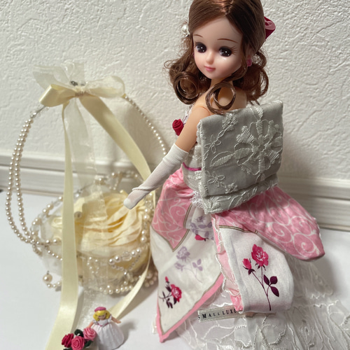リカちゃん薔薇柄 着物ドレス 着物どこのwayスタイル♡ その他
