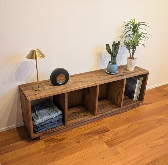 【rastic lowboard　w140cm】サイズオーダー可能　テレビボード/テレビ台/本棚/収納棚 4枚目の画像