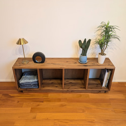 【rastic lowboard　w140cm】サイズオーダー可能　テレビボード/テレビ台/本棚/収納棚 2枚目の画像