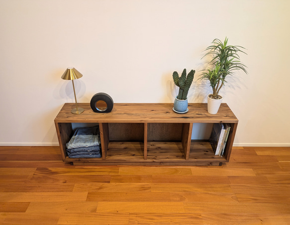 【rastic lowboard　w140cm】サイズオーダー可能　テレビボード/テレビ台/本棚/収納棚 2枚目の画像