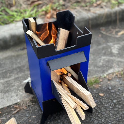 専用木箱付き BBQコンロ ソロストーブ FIRE PIT Castle ブルー