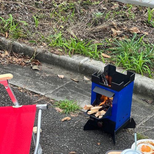 専用木箱付き BBQコンロ ソロストーブ FIRE PIT Castle ブルー