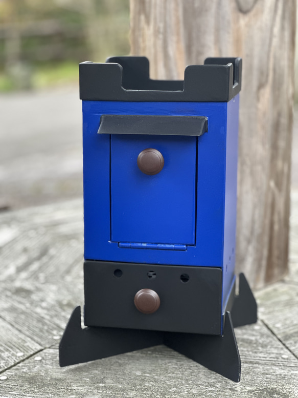 専用木箱付き BBQコンロ ソロストーブ FIRE PIT Castle ブルー
