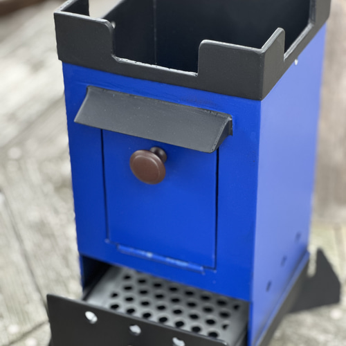 専用木箱付き BBQコンロ ソロストーブ FIRE PIT Castle ブルー
