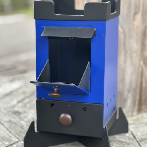 専用木箱付き BBQコンロ ソロストーブ FIRE PIT Castle ブルー