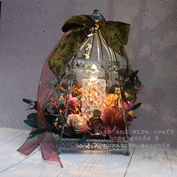 木の実 と ワイヤー ハート の Welcome リース ｜ ウェルカム 木の実