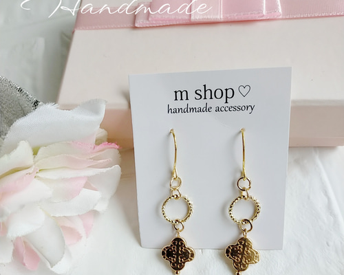 ハンドメイドピアス ピアス（フック・チェーン） m shop 通販