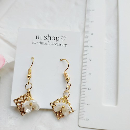 ハンドメイドピアス ピアス（フック・チェーン） m shop 通販