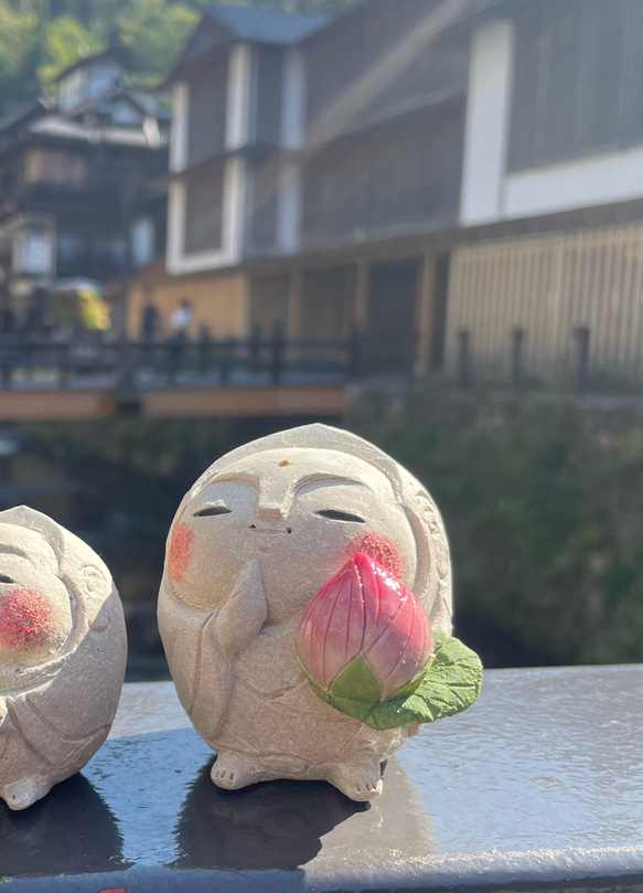 new】白豆地蔵 蓮のつぼみ 大 その他置物 風の呼-Kazenoko- 通販