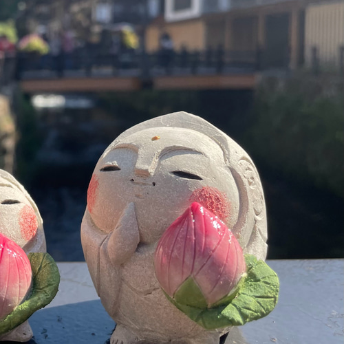 new】白豆地蔵 蓮のつぼみ 大 その他置物 風の呼-Kazenoko- 通販
