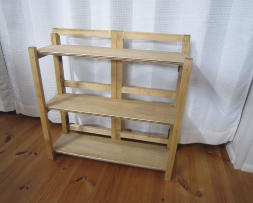 道具無しで1分折り畳み式 折りたたみ飾り棚（ミニ）シンプルトップの