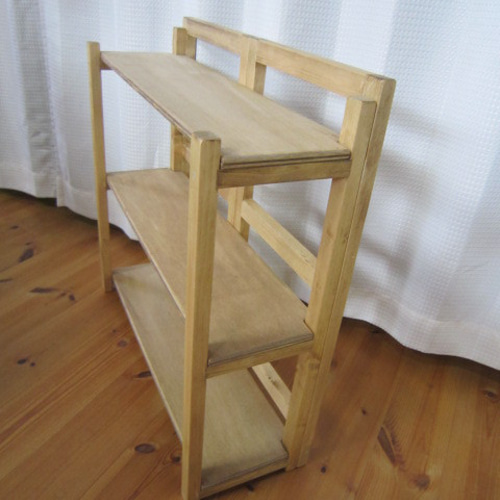 道具無しで1分折り畳み式 折りたたみ飾り棚（ミニ）シンプルトップの