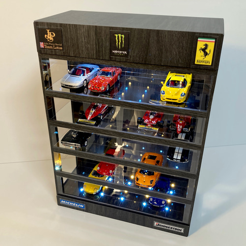 1/43仕様・リアル樹木付LW・2層式ディスプレーBOX /LED付ネオ