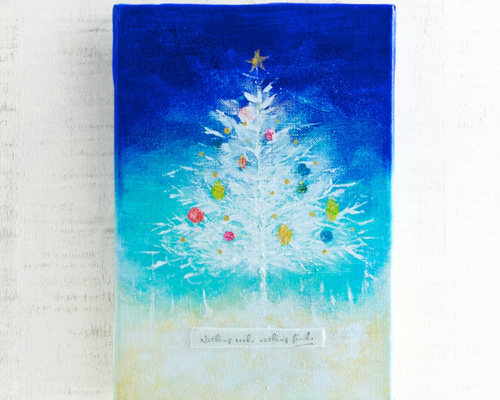 早割クリスマス2024【原画】ホワイト クリスマス 絵画 227×158mm（SM