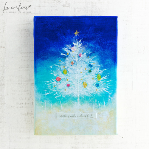 早割クリスマス2024【原画】ホワイト クリスマス 絵画 227×158mm（SM