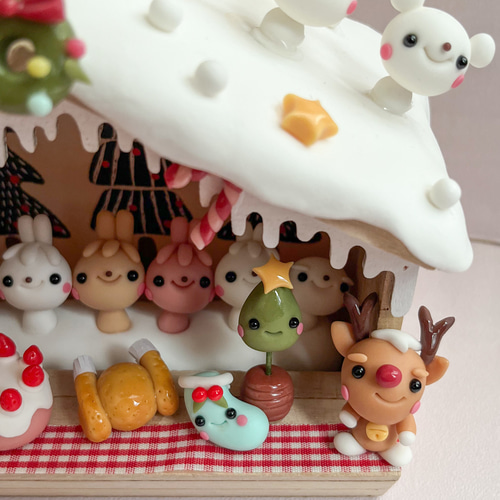 樹脂粘土 くるみ クリスマス ウインター ミニチュア クリスマスの樹脂