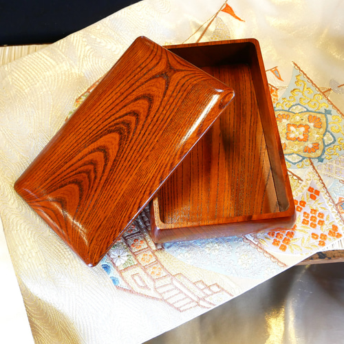 欅拭漆合子 香合 小物入れ 欅拭漆合子小物入れ香合