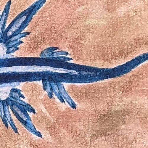 アオミノウミウシ アクリル画原画 (SM) 絵画 yko 通販 18429390