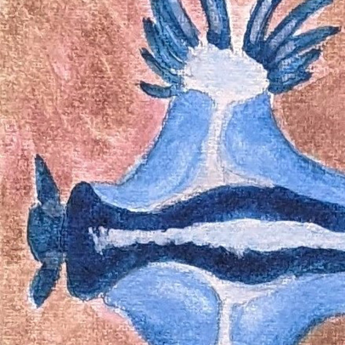アオミノウミウシ アクリル画原画 (SM) 絵画 yko 通販 18429390