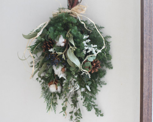 早割☆フレッシュクリスマススワッグ☆クリスマスリース ナチュラル