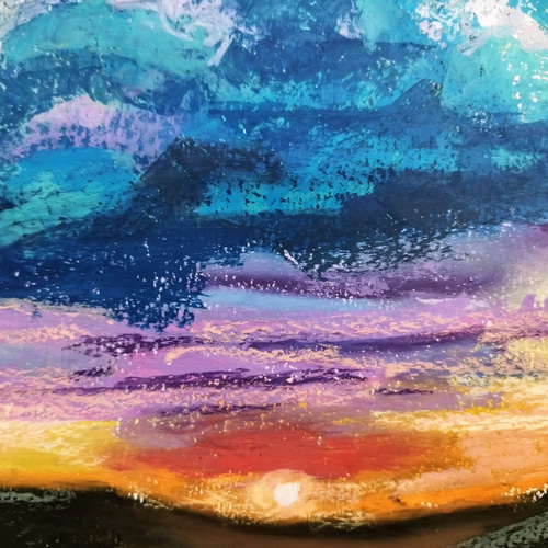 Oil pastel/オイルパステル/パステル画/パステルアート/原画 Oil pastel/オイルパステル/パステル画/パステルアート/原画