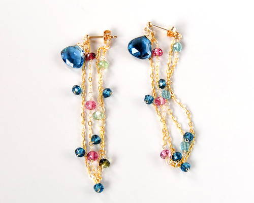 トルマリン竹 ピアス　希少新品 トルマリン竹 ピアス 希少新品