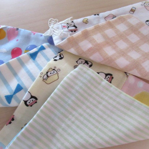 ダブルガーゼ ハンカチセット 幼稚園 低学年 パッチワーク 4重ガーゼ