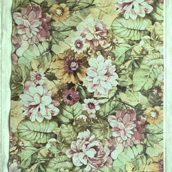 本革フラワープリント　95×50cm 2枚目の画像