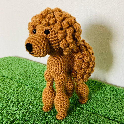 苔田かえる作‼️おパンツカットのトイプードルのあみぐるみ(茶色