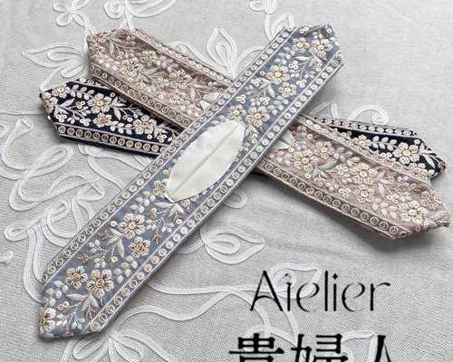 両面♥︎花流里デフトバン(水色) その他ヘアアクセサリー アトリエ