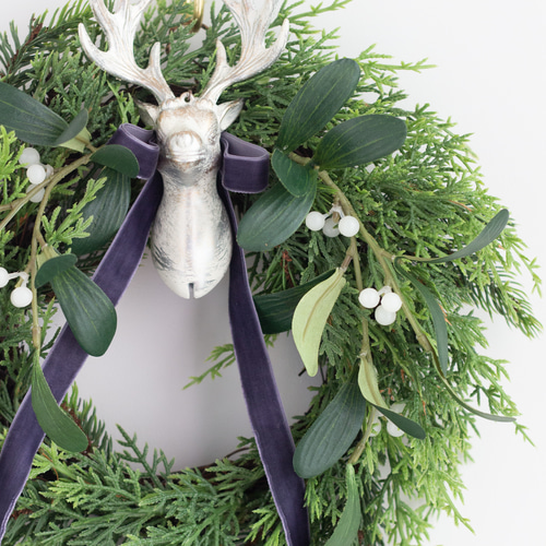 Creema限定】レインディアとヤドリギのリース リース Style of Grace