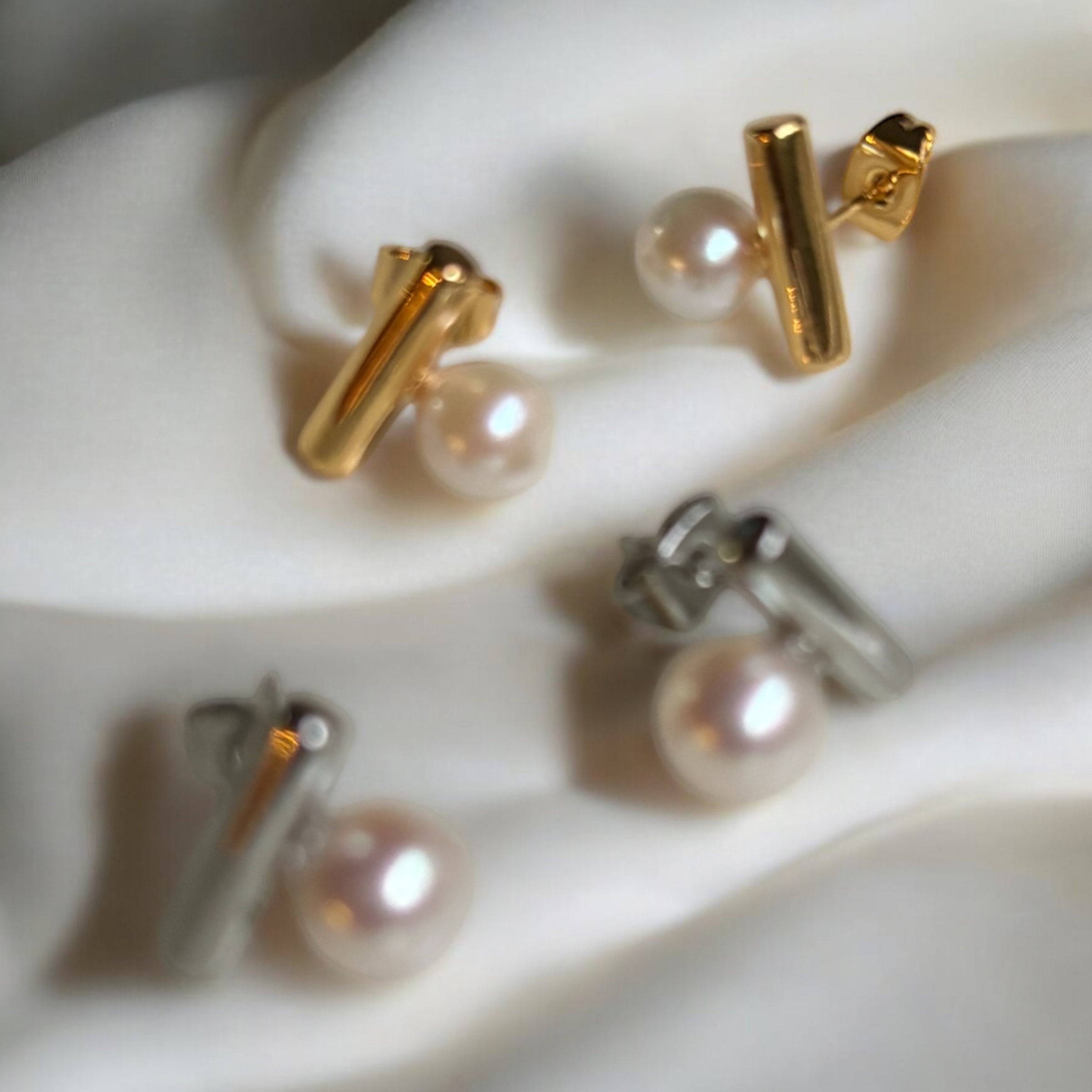 ✨あこや真珠とバーピアス✨