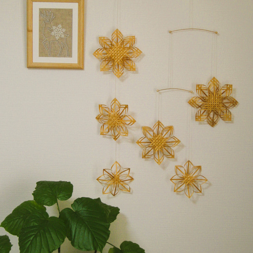 三つの星 ＊ ウッドオーナメント モビール con te 通販 18430201