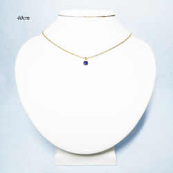 ローズカット・ラピスラズリ (6mm)　ピアス&ネックレス 2点セット　［送料無料］ 11枚目の画像