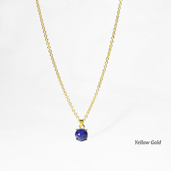 ローズカット・ラピスラズリ (6mm)　ピアス&ネックレス 2点セット　［送料無料］ 9枚目の画像