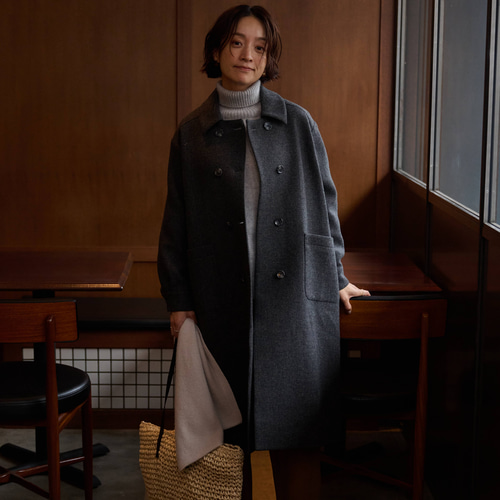 ☆即納☆知的で大人雰囲気に ウールコート ロングコート ダブルボタン
