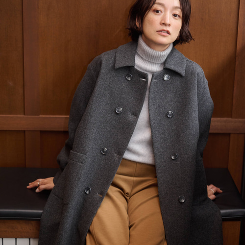 ☆即納☆知的で大人雰囲気に ウールコート ロングコート ダブルボタン
