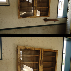 ［サイズオーダー可］-vintageroots-32壁掛けコレクションケース＜無垢材 オーダー家具 シェルフ > 10枚目の画像