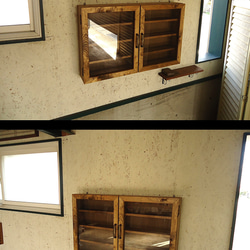 ［サイズオーダー可］-vintageroots-32壁掛けコレクションケース＜無垢材 オーダー家具 シェルフ > 7枚目の画像