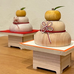 即日宅急便発送】木製 鏡餅 9cm 正月飾り その他インテリア雑貨 かつ