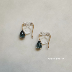 【人気ピアス】ロンドンブルートパーズ ドロップピアス  14KGF /金具変更可  アレルギー対応 7枚目の画像