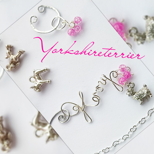 純銀シルバー AAA ネームオーダーピアス or イヤ−カフ ネックレス