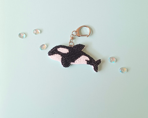 ビーズ刺繍 海洋生物デザイン 9e340e93bcc247843e5b4d385de3a5