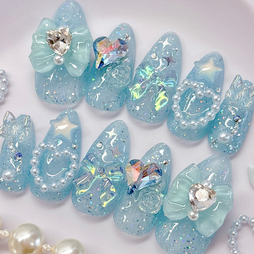 推し色♡好きな色が選べるネイルチップ / 量産型 / うるキラ