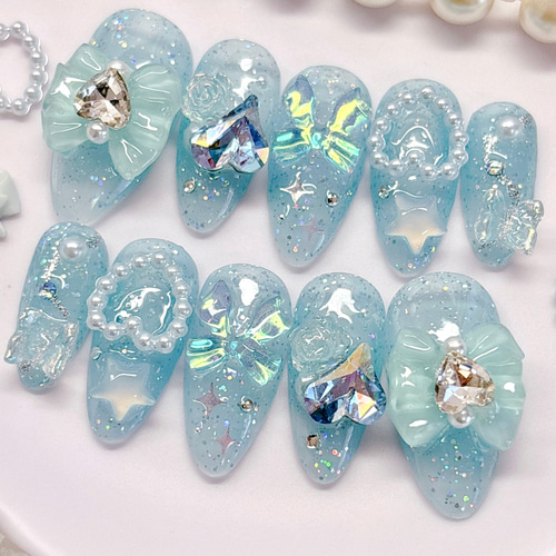 推し色♡好きな色が選べるネイルチップ / 量産型 / うるキラ