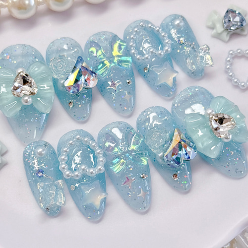 推し色♡好きな色が選べるネイルチップ / 量産型 / うるキラ